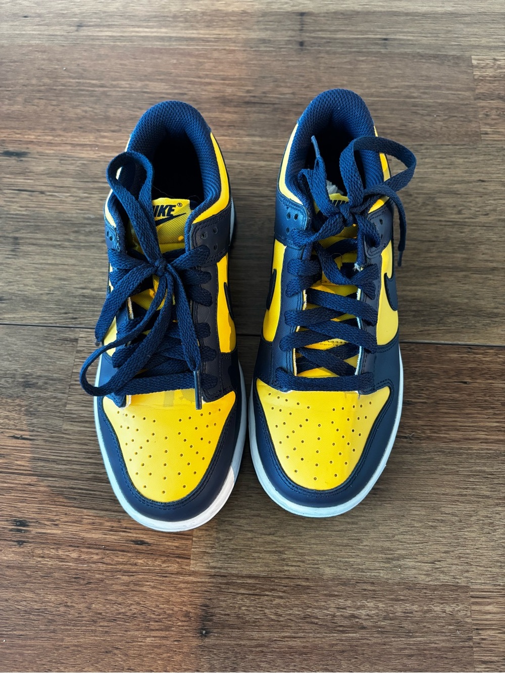 Nike Michigan Navy and Yellow Low-Top Sneakers